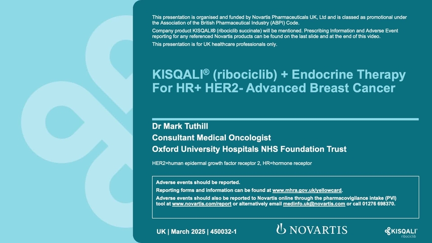 Kisqali Talking Head Case Studies - Dr. Mark Tuthill video