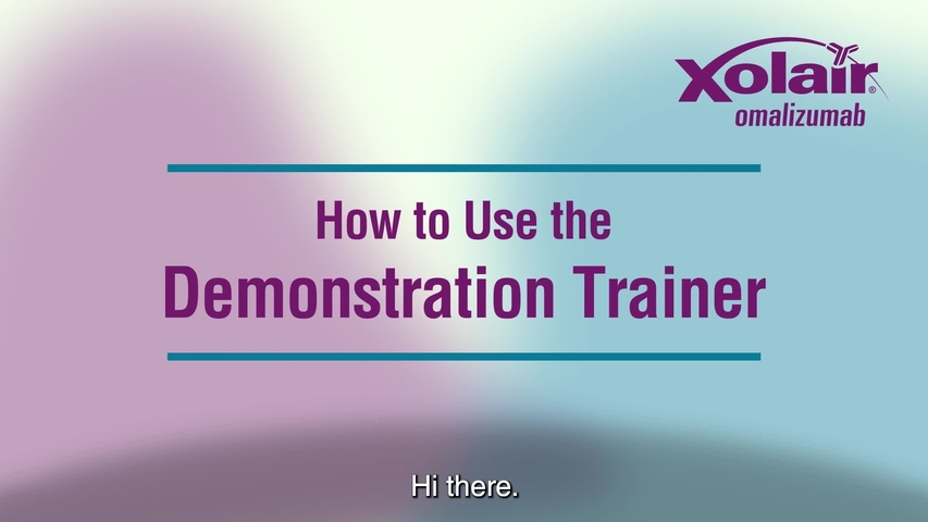 Xolair autoinjector demo video