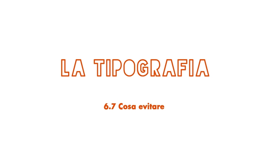 NIMP 1.6.7 Cosa evitare