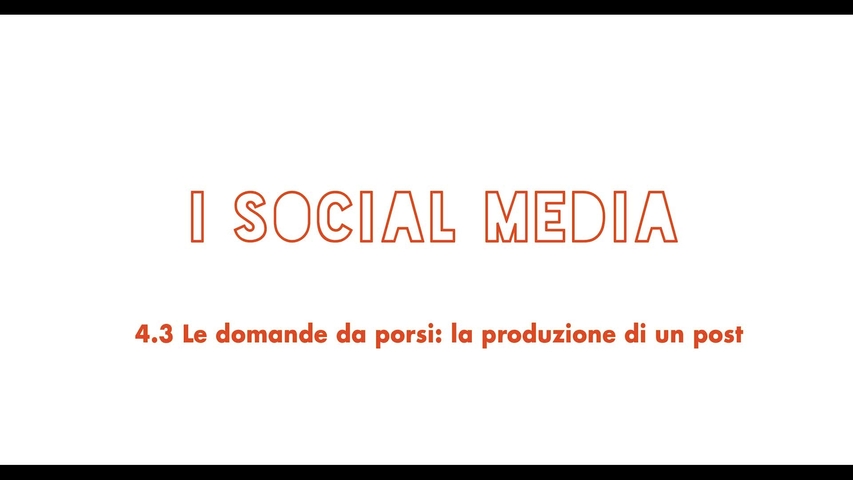 NIMP 1.4.3 Le domande da porsi, la produzione di un post