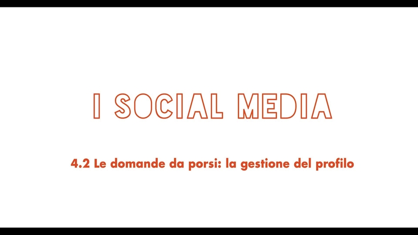 NIMP 1.4.2 Le domande da porsi, la gestione del profilo