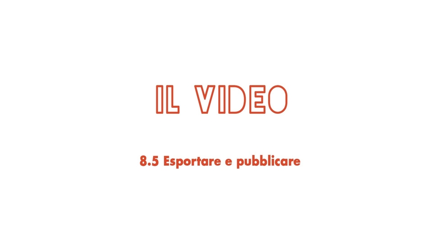 NIMP 1.8.5 Esportare e pubblicare