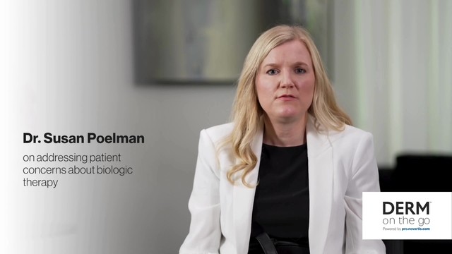 Dr. Susan Poelman on Addressing Patient Concerns about Biologic Therapy