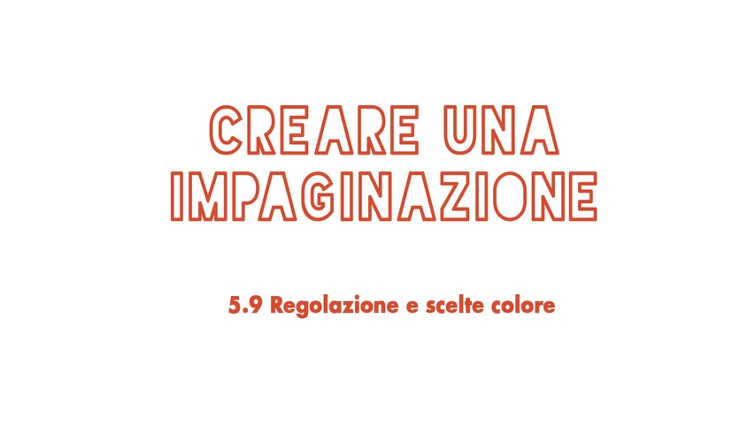 NIMP 1.5.9 Regolazione e scelte di colore