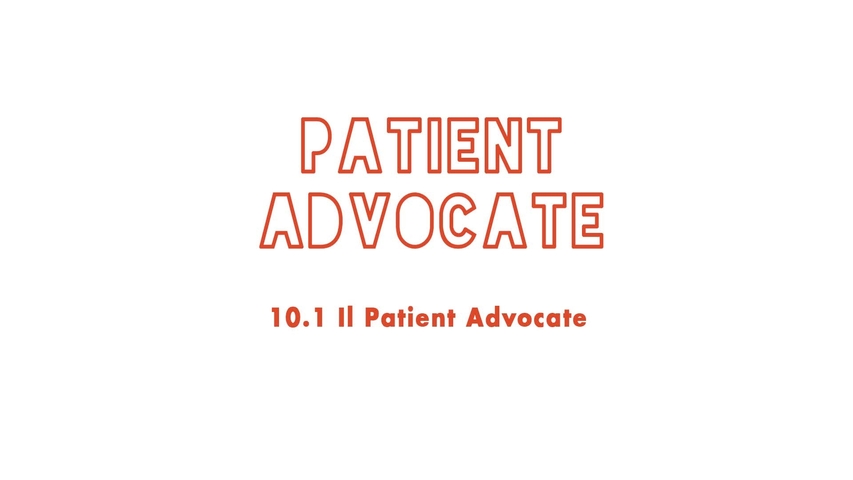 NIMP 1.10.1 Il Patient Advocate