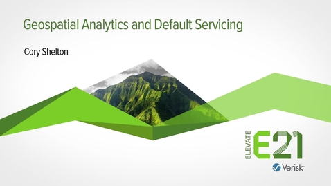 Thumbnail for Geospatial Analytics and Default Servicing