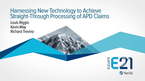Thumbnail for Harnessing New Technology to Achieve Straight-Through Processing of APD Claims