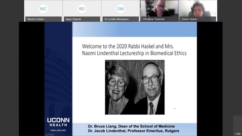 Thumbnail for entry 2020 Rabbi Haskel &amp; Mrs. Naomi Lindenthal Lectureship in Biomedical Ethics w/ Guest lecturer Dr. Damon Tweedy