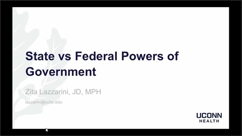 Thumbnail for Lazzarini-State vs Federal Powers of Government