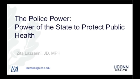 Thumbnail for Lazzarini-Police Power-Power of State to Protect Public Health-06-13-19