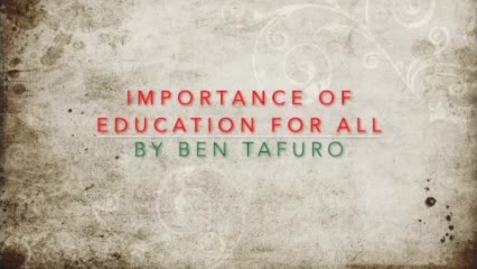 Thumbnail for entry importance of Education for All - Small