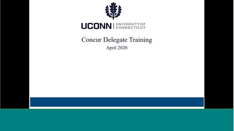 Thumbnail for Concur Delegate Training