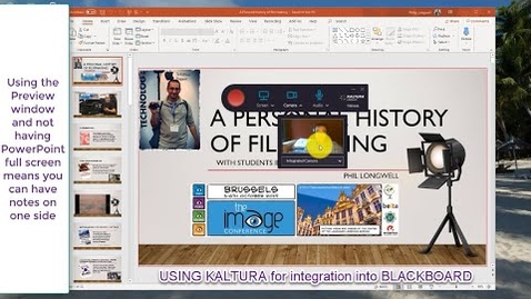 Thumbnail for Recording a PowerPoint Presentation Using Kaltura