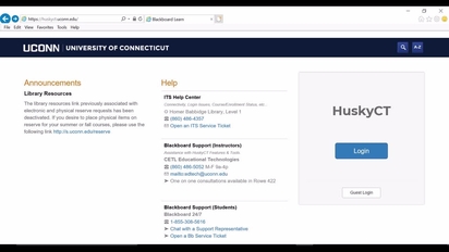Overview of HuskyCT University of Connecticut MediaSpace