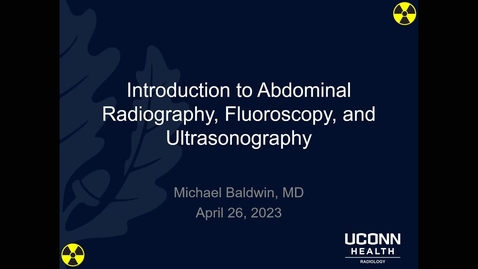 Thumbnail for Home Week B: Intro to Abd Radiography, US, and Fluoroscopy