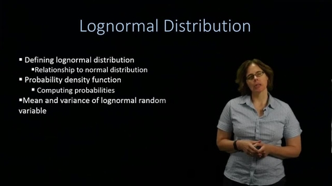 Thumbnail for Module  3.1 Lognormal Distribution