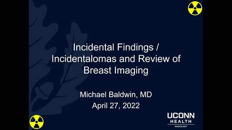 Thumbnail for Homeweek 2022: Radiology Incidentalomas  (4.27.2022)