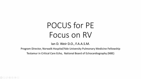 Thumbnail for AUC23-02: Right Ventricle Evaluation (Dr. Weir)