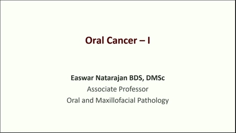 Thumbnail for FDSC 9264 OP23-21: Oral Cancer I