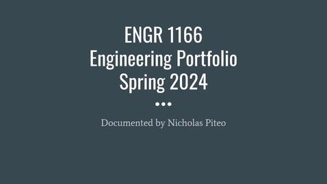 Thumbnail for Final Engineering Portfolio