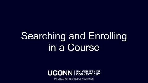 Thumbnail for Searching and Enrolling in a Course