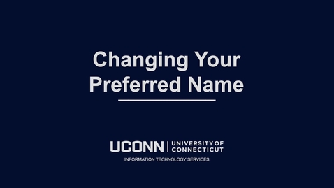 Thumbnail for Changing Your Preferred Name