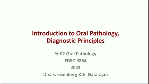 Thumbnail for FDSC 9264 OP23-01: Intro to OP &amp; Principles of Diagnosis