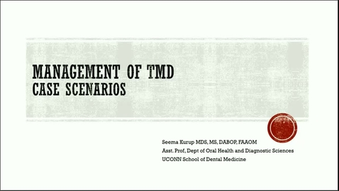 Thumbnail for FDSC-9459 Mgmt Musculoskeletal OFP, Occlusal Appliances