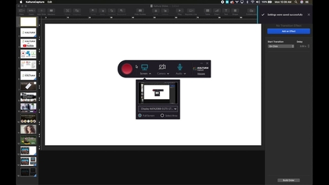 Thumbnail for Recording in Kaltura Personal Capture