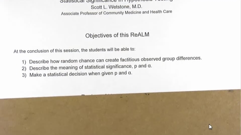 Thumbnail for EBDM 5a  Statistical Significance