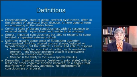 Thumbnail for Encephalopathies, Stupor, Coma, Dementia, Delirium