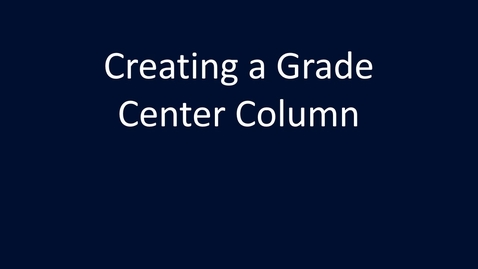 Thumbnail for Creating a Column