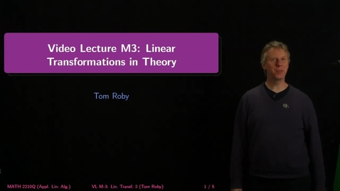 Thumbnail for entry M3: Linear Transformations in Theory