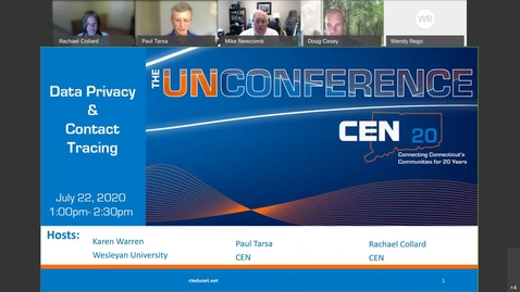 Thumbnail for entry CEN Member UNconference- Data Privacy and Contact Tracing