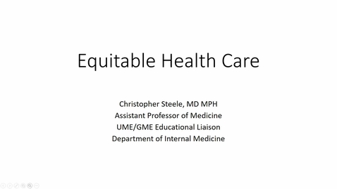 Thumbnail for entry Homeweek 2022: Equitable Health Care (4.25.2022)