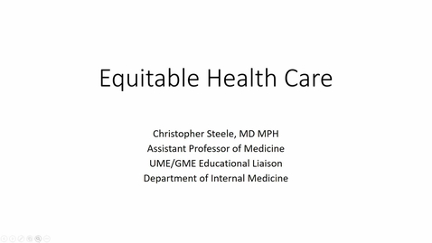 Thumbnail for Homeweek 2022: Equitable Health Care (4.25.2022)