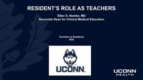 Thumbnail for TTR'22: Residents as Educators