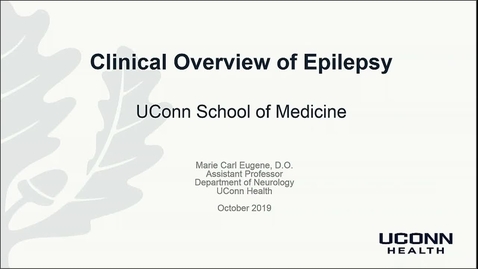 Thumbnail for Clinical Overview of Epilepsy