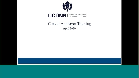 Thumbnail for Concur Approver Training