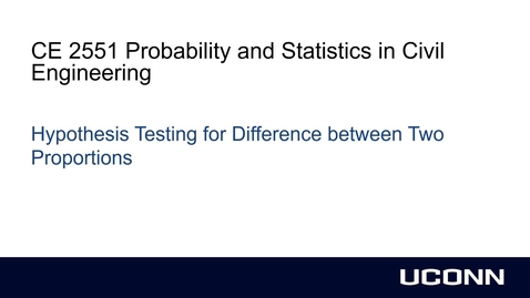 Thumbnail for Module 5.3 Hypothesis Testing: Difference in Proportions
