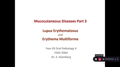 Thumbnail for OP-05 Mucocutaneous Diseases III Lupus Erythematosus and Erythema Multiforme