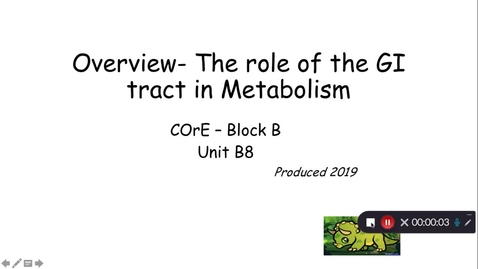 Thumbnail for Overview: The Role of the GI tract in Metabolism