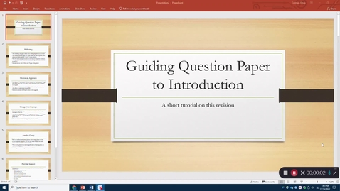Thumbnail for Guiding Question Paper to Introduction