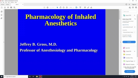 Thumbnail for Homeweek 2022: Anesthesiology: Inhalational Anesthetics (4.25.2022)