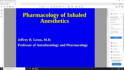 Thumbnail for entry Homeweek 2022: Anesthesiology: Inhalational Anesthetics (4.25.2022)