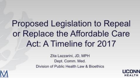 Thumbnail for entry Lazzarini-Efforts to Repeal or Replace the ACA-July 2017 (17-18)