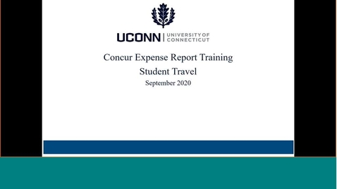 Thumbnail for entry Concur Student Travel - Non-Travel Expense report training