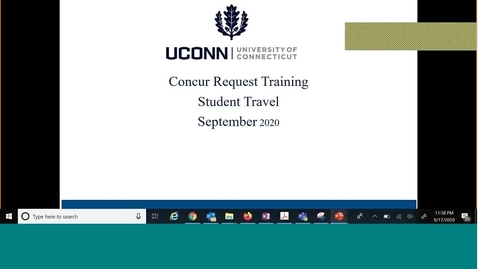 Thumbnail for Concur Student Travel - Request training