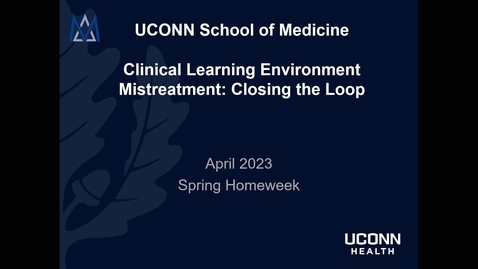 Thumbnail for Homeweek B: Student Reporting Mistreatment: Closing the Loop