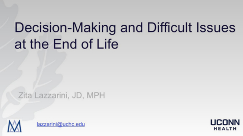 Thumbnail for Lazzarini-Decision-making and difficult issues at the end of life